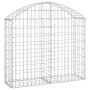 Cesta de gaviones forma arco hierro galvanizado 100x30x80/100cm en Macetas y jardineras | Comprar online en Foru.es