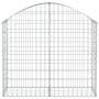 Cesta de gaviones forma arco hierro galvanizado 100x30x80/100cm en Macetas y jardineras | Comprar online en Foru.es