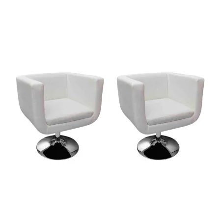 Küchenhocker 2 Einheiten weißes Kunstleder von vidaXL, Sessel - Ref: Foro24-160439, Preis: 359,66 €, Rabatt: %
