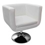Taburete de bar cuero sintético blanco de vidaXL, Sillones - Ref: Foro24-240040, Precio: 187,66 €, Descuento: %