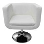 Taburete de bar cuero sintético blanco de vidaXL, Sillones - Ref: Foro24-240040, Precio: 187,66 €, Descuento: %