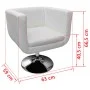 Taburete de bar cuero sintético blanco de vidaXL, Sillones - Ref: Foro24-240040, Precio: 183,65 €, Descuento: %