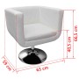 Taburete de bar cuero sintético blanco de vidaXL, Sillones - Ref: Foro24-240040, Precio: 187,66 €, Descuento: %
