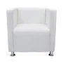 Sillón en forma de cubo de cuero sintético blanco de vidaXL, Sillones - Ref: Foro24-240069, Precio: 191,46 €, Descuento: %