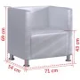 Sillón en forma de cubo de cuero sintético blanco de vidaXL, Sillones - Ref: Foro24-240069, Precio: 191,46 €, Descuento: %