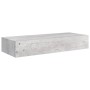 Estante de pared con cajón MDF gris hormigón 60x23,5x10 cm de vidaXL, Estantes y estanterías - Ref: Foro24-330265, Precio: 66...
