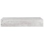 Estante de pared con cajón MDF gris hormigón 60x23,5x10 cm de vidaXL, Estantes y estanterías - Ref: Foro24-330265, Precio: 66...