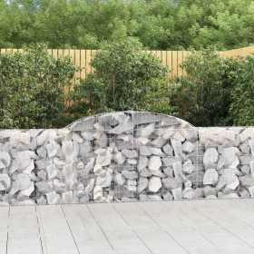 Cestas de gaviones 9 uds forma de arco hierro 300x30x80/100 cm en Macetas y jardineras | Comprar online en Foru.es