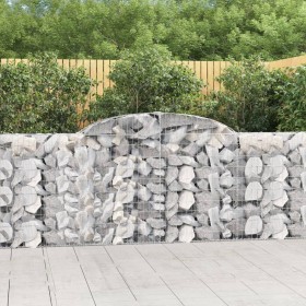 Cestas de gaviones 4 uds forma de arco hierro 300x30x100/120 cm en Macetas y jardineras | Comprar online en Foru.es