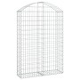 Cesta gaviones forma arco hierro galvanizado 100x30x140/160 cm en Macetas y jardineras | Comprar online en Foru.es