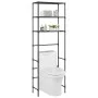 Estantería de 3 niveles sobre inodoro negro 53x28x169 cm de vidaXL, Toalleros - Ref: Foro24-288329, Precio: 24,48 €, Descuent...