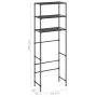 Estantería de 3 niveles sobre inodoro negro 53x28x169 cm de vidaXL, Toalleros - Ref: Foro24-288329, Precio: 24,48 €, Descuent...