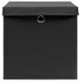 Cajas de almacenaje con tapas 4 uds tela negro 32x32x32 cm de vidaXL, Cestas para almacenaje - Ref: Foro24-288333, Precio: 30...