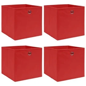 Cajas de almacenaje 4 uds tela rojo 32x32x32 cm de vidaXL, Cestas para almacenaje - Ref: Foro24-288361, Precio: 24,90 €, Desc...
