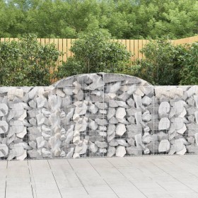 Cestas de gaviones 15 uds forma arco hierro 300x30x100/120 cm en Macetas y jardineras | Comprar online en Foru.es
