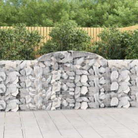 Cestas de gaviones 15 uds forma arco hierro 300x30x100/120 cm en Macetas y jardineras | Comprar online en Foru.es