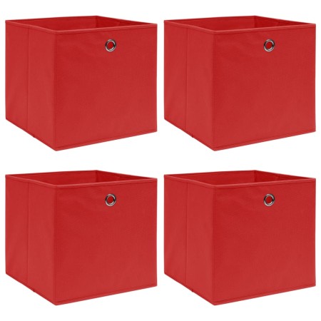 Cajas de almacenaje 4 uds tela rojo 32x32x32 cm de vidaXL, Cestas para almacenaje - Ref: Foro24-288361, Precio: 25,36 €, Desc...