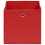 Cajas de almacenaje 4 uds tela rojo 32x32x32 cm de vidaXL, Cestas para almacenaje - Ref: Foro24-288361, Precio: 25,36 €, Desc...