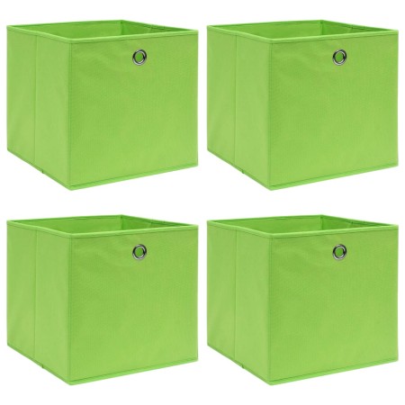 Cajas de almacenaje 4 uds tela verde 32x32x32 cm de vidaXL, Cestas para almacenaje - Ref: Foro24-288369, Precio: 25,18 €, Des...
