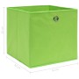 Cajas de almacenaje 4 uds tela verde 32x32x32 cm de vidaXL, Cestas para almacenaje - Ref: Foro24-288369, Precio: 25,18 €, Des...