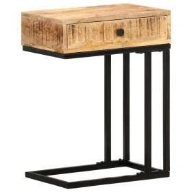 Mesa auxiliar forma de U madera maciza de mango 45x30x61 cm de vidaXL, Mesas auxiliares - Ref: Foro24-289091, Precio: 81,19 €...