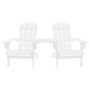 Sillas Adirondack de jardín y mesita madera maciza abeto blanco de vidaXL, Sillas de jardín - Ref: Foro24-310067, Precio: 128...
