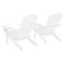 Sillas Adirondack de jardín y mesita madera maciza abeto blanco de vidaXL, Sillas de jardín - Ref: Foro24-310067, Precio: 128...