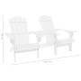 Sillas Adirondack de jardín y mesita madera maciza abeto blanco de vidaXL, Sillas de jardín - Ref: Foro24-310067, Precio: 128...