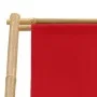 Tumbona de playa de bambú y lona roja de vidaXL, Sillas de jardín - Ref: Foro24-313020, Precio: 53,45 €, Descuento: %