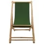 Silla de playa de bambú y lona verde de vidaXL, Sillas de jardín - Ref: Foro24-313021, Precio: 63,43 €, Descuento: %