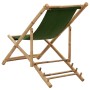 Silla de playa de bambú y lona verde de vidaXL, Sillas de jardín - Ref: Foro24-313021, Precio: 66,51 €, Descuento: %