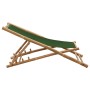 Silla de playa de bambú y lona verde de vidaXL, Sillas de jardín - Ref: Foro24-313021, Precio: 66,51 €, Descuento: %
