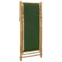 Silla de playa de bambú y lona verde de vidaXL, Sillas de jardín - Ref: Foro24-313021, Precio: 63,43 €, Descuento: %