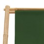 Silla de playa de bambú y lona verde de vidaXL, Sillas de jardín - Ref: Foro24-313021, Precio: 66,51 €, Descuento: %