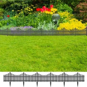 Bordes de jardín 17 unidades PP antracita 10 m de vidaXL, Ribetes y bordes para jardín - Ref: Foro24-314682, Precio: 50,34 €,...