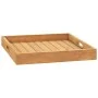 Bandeja de madera de teca maciza 50x50 cm de vidaXL, Fuentes para servir - Ref: Foro24-315457, Precio: 51,40 €, Descuento: %