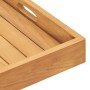 Bandeja de madera de teca maciza 50x50 cm de vidaXL, Fuentes para servir - Ref: Foro24-315457, Precio: 60,38 €, Descuento: %