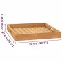 Bandeja de madera de teca maciza 50x50 cm de vidaXL, Fuentes para servir - Ref: Foro24-315457, Precio: 51,40 €, Descuento: %