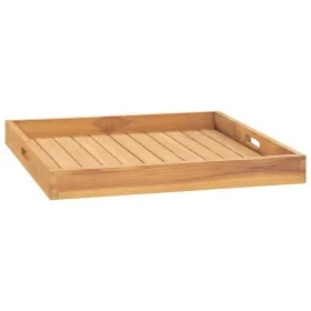 Bandeja de madera de teca maciza 60x60 cm de vidaXL, Fuentes para servir - Ref: Foro24-315458, Precio: 63,04 €, Descuento: %
