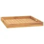 Bandeja de madera de teca maciza 60x60 cm de vidaXL, Fuentes para servir - Ref: Foro24-315458, Precio: 63,04 €, Descuento: %