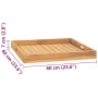 Bandeja de madera de teca maciza 60x60 cm de vidaXL, Fuentes para servir - Ref: Foro24-315458, Precio: 76,80 €, Descuento: %