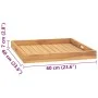 Bandeja de madera de teca maciza 60x60 cm de vidaXL, Fuentes para servir - Ref: Foro24-315458, Precio: 63,04 €, Descuento: %