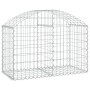 Cesta de gaviones forma arco hierro galvanizado 100x50x60/80 cm en Macetas y jardineras | Comprar online en Foru.es