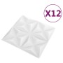 Paneles de pared 3D 12 unidades blanco origami 3 m² 50x50 cm de vidaXL, Recubrimiento de paredes - Ref: Foro24-340586, Precio...