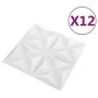Paneles de pared 3D 12 unidades blanco origami 3 m² 50x50 cm de vidaXL, Recubrimiento de paredes - Ref: Foro24-340586, Precio...