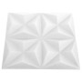 Paneles de pared 3D 12 unidades blanco origami 3 m² 50x50 cm de vidaXL, Recubrimiento de paredes - Ref: Foro24-340586, Precio...