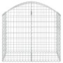 Cesta de gaviones forma arco hierro galvanizado 100x50x80/100cm en Macetas y jardineras | Comprar online en Foru.es