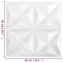 Paneles de pared 3D 12 unidades blanco origami 3 m² 50x50 cm de vidaXL, Recubrimiento de paredes - Ref: Foro24-340586, Precio...