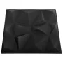 3D-Wandpaneele 12 Einheiten schwarzer Diamant 3 m² 50x50 cm von vidaXL, Wandverkleidung - Ref: Foro24-340587, Preis: 70,07 €,...