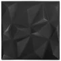 3D-Wandpaneele 12 Einheiten schwarzer Diamant 3 m² 50x50 cm von vidaXL, Wandverkleidung - Ref: Foro24-340587, Preis: 70,07 €,...